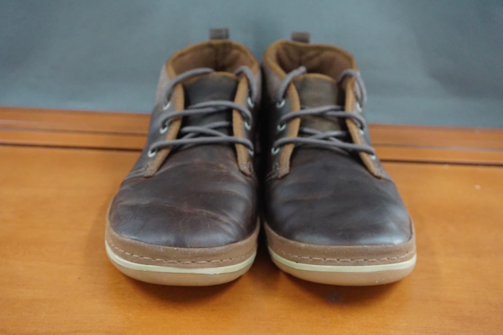 Teva Cedar Desert Boot Shoe Mens 7.5 Brown Leather Chukka Casual Comfort Lace Up