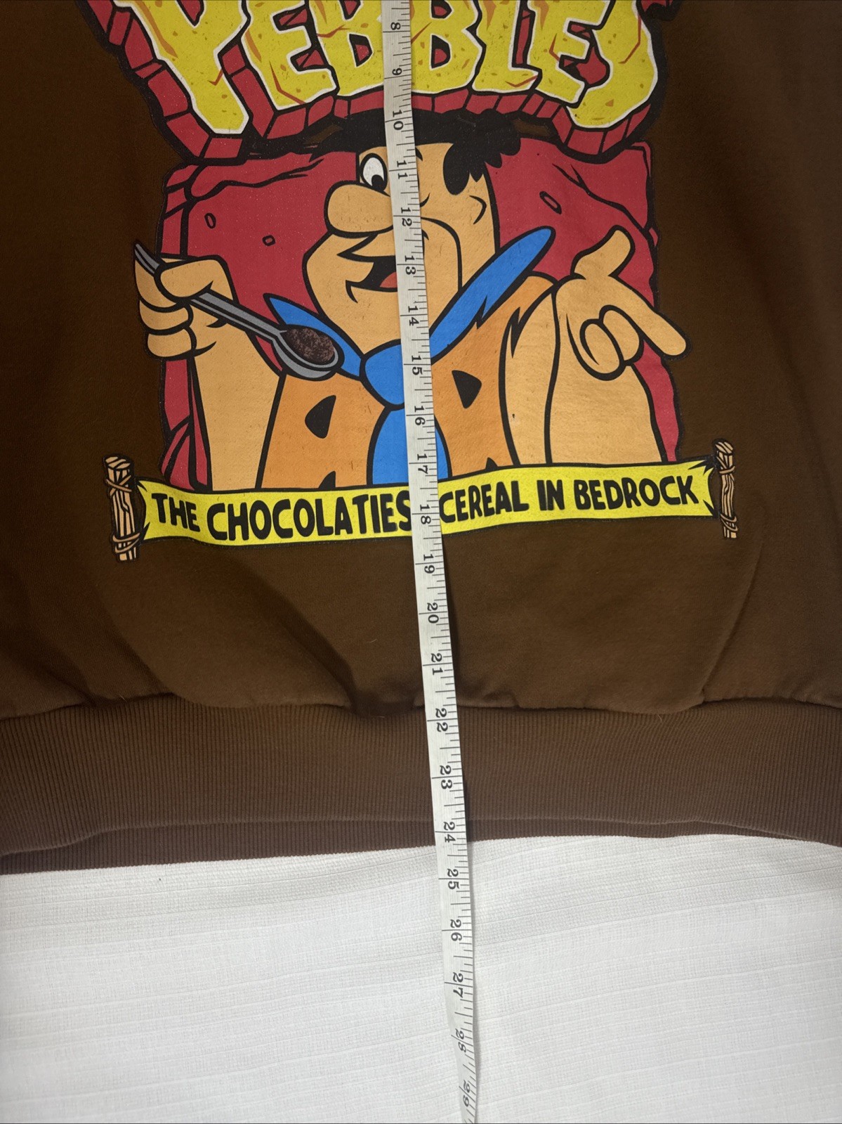 The Flintstones Sweatshirt Brown Size Large Unisex Cocoa Pebbles
