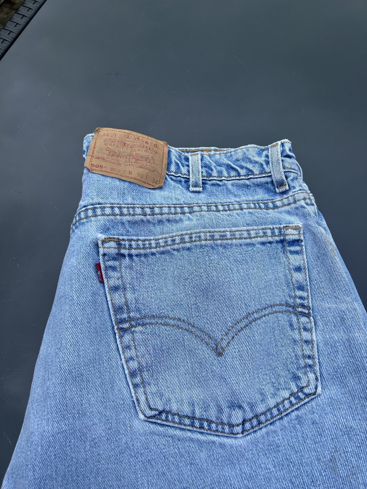 Levi 505 Regular Straight Fit Waist 39in Inside Leg 34in 100% Cotton In Denim