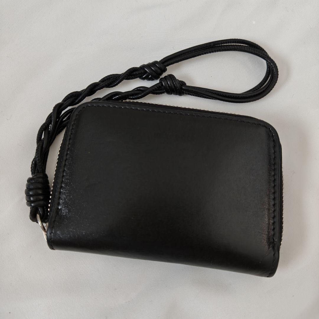 Jil Sander coin case with strap, round zip