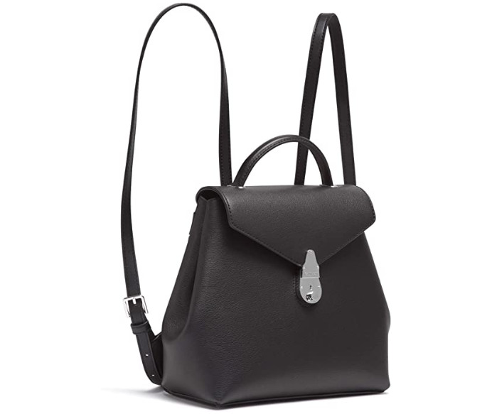 Calvin Klein Lock Leather Backpack Black NIP