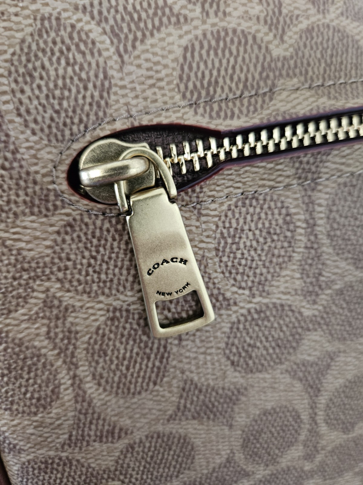 Coach Chaise Signature Logo Brown