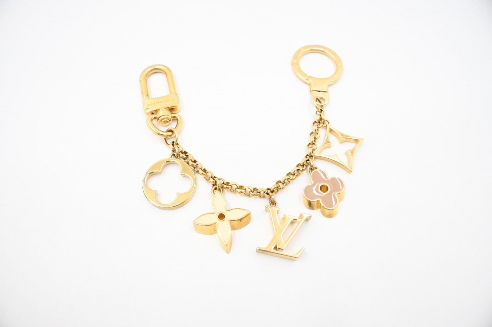 Authentic Louis Vuitton Bag Charm Chain Fleur de Monogram, M65111