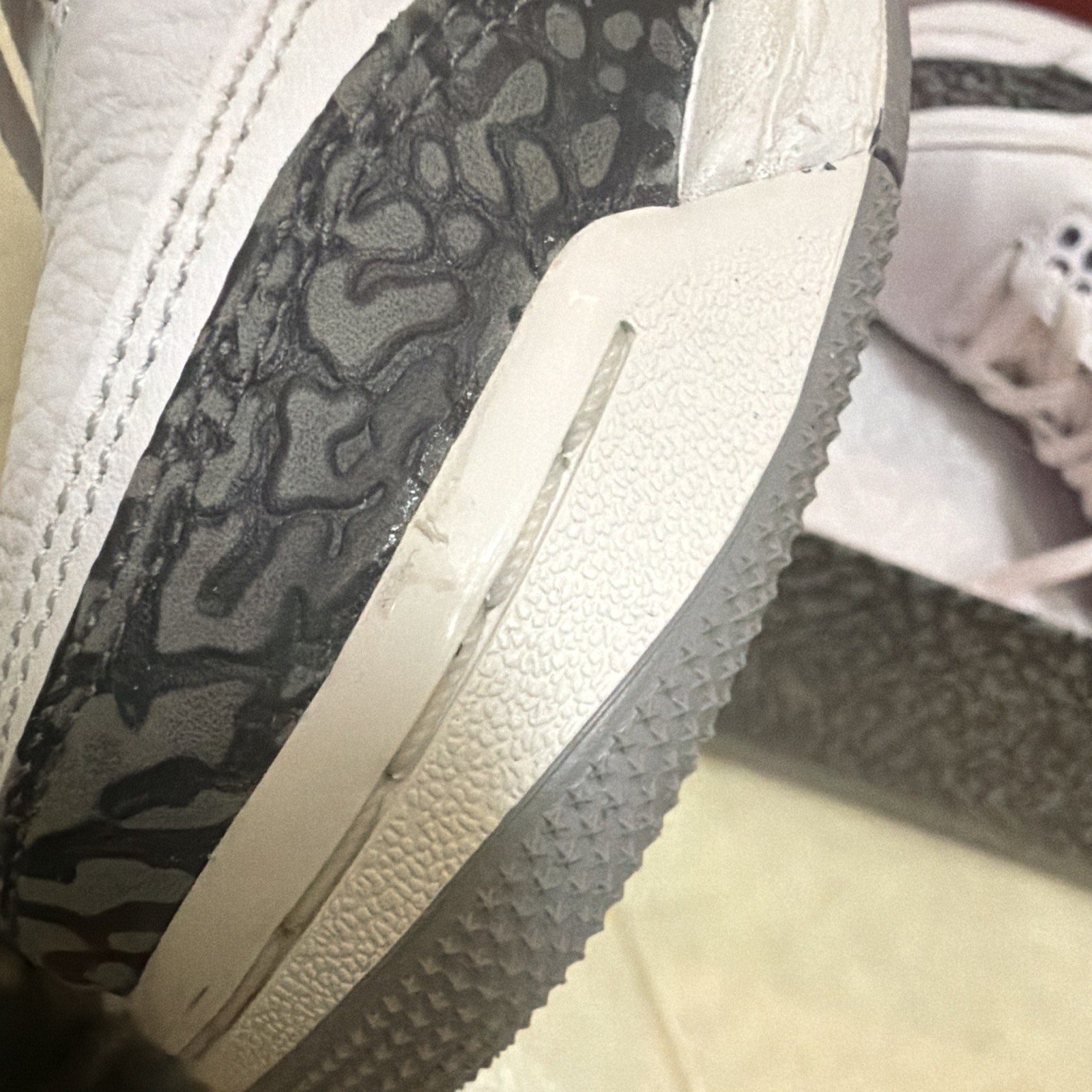 Jordan Air Jordan 3 Retro GS White Black Dark Iris Sneakers 6.5Y Unisex Kids