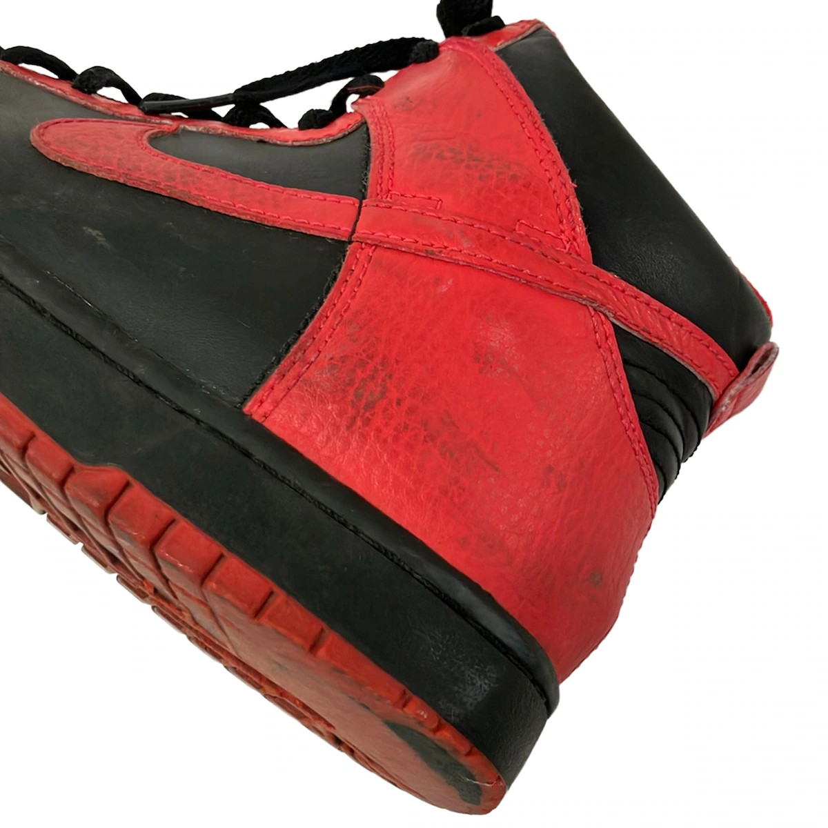 NIKE Dunk High Unclear Red Black Leather Synthetic Leather – Men’s Sneakers