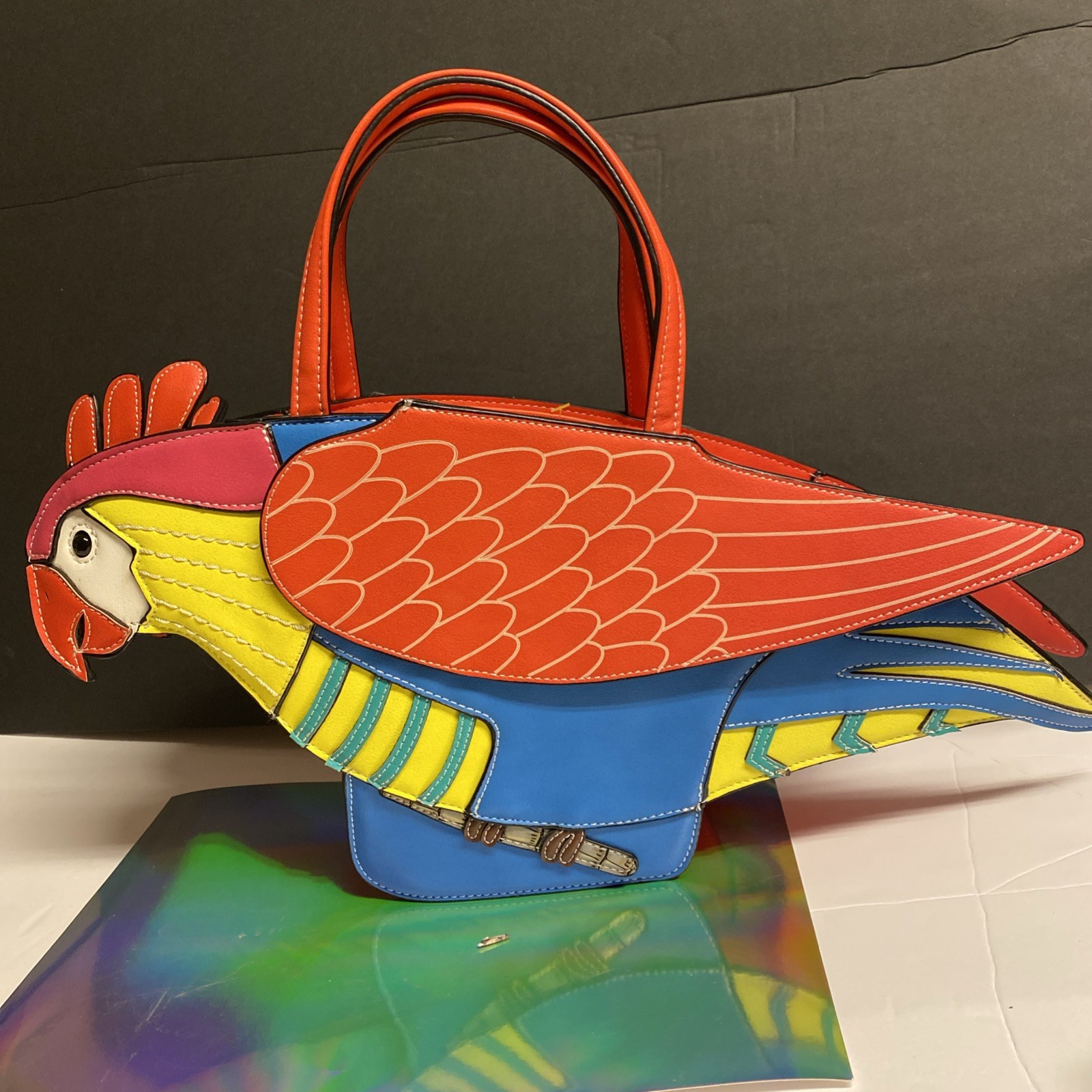 Parakeet Shaped handbag 20 Inches Long New Unused Eye Catching Statement Piece
