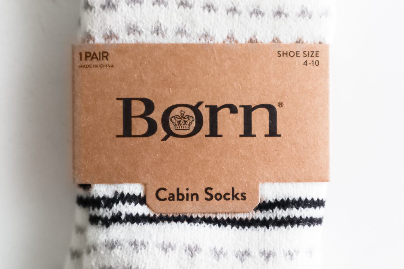 Born Cabin Socks for Women White Black Gray Cozy Soft Size 4-10 New