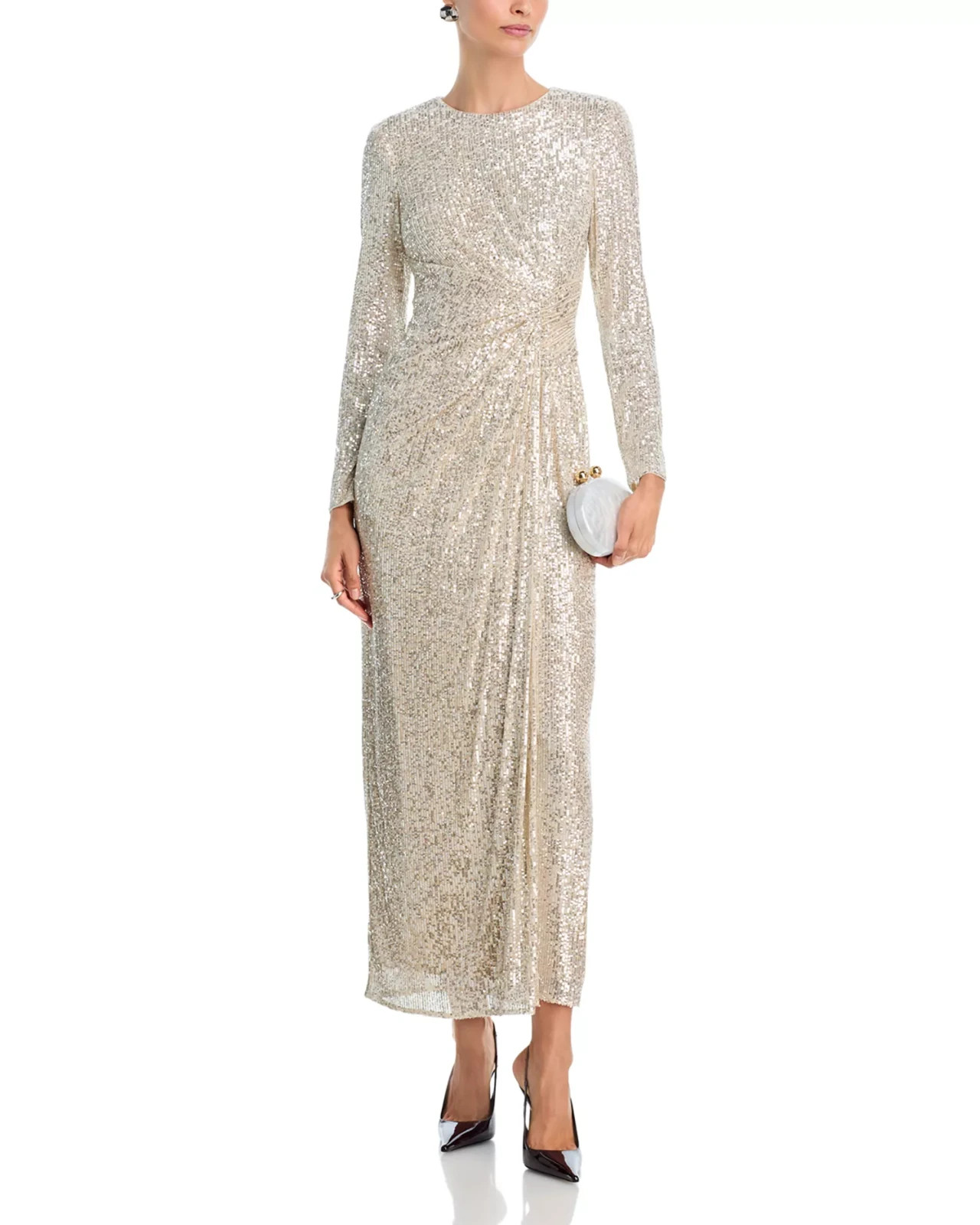 Eliza J Side Ruffled Gown MSRP $268