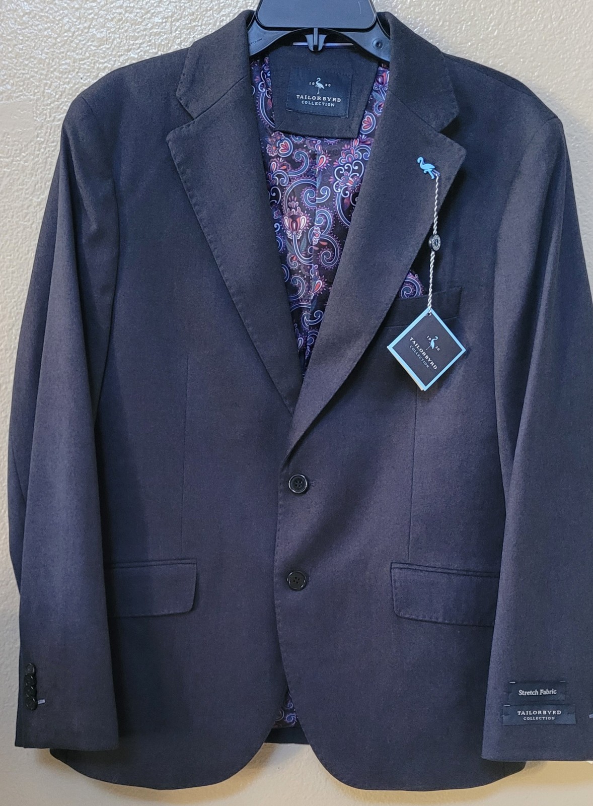 Tailorbyrd Lux Cashmere Touch Sportcoat, Tailorbyrd Blazer, 40S or 48L, Black,