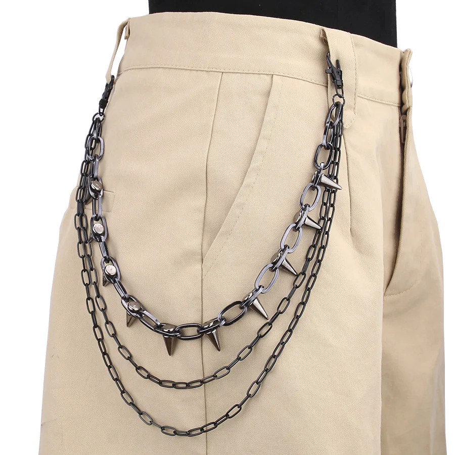 Hip Hop Punk Metal Wallet Chain Keychain Jeans Pants Waist Chain Unisex