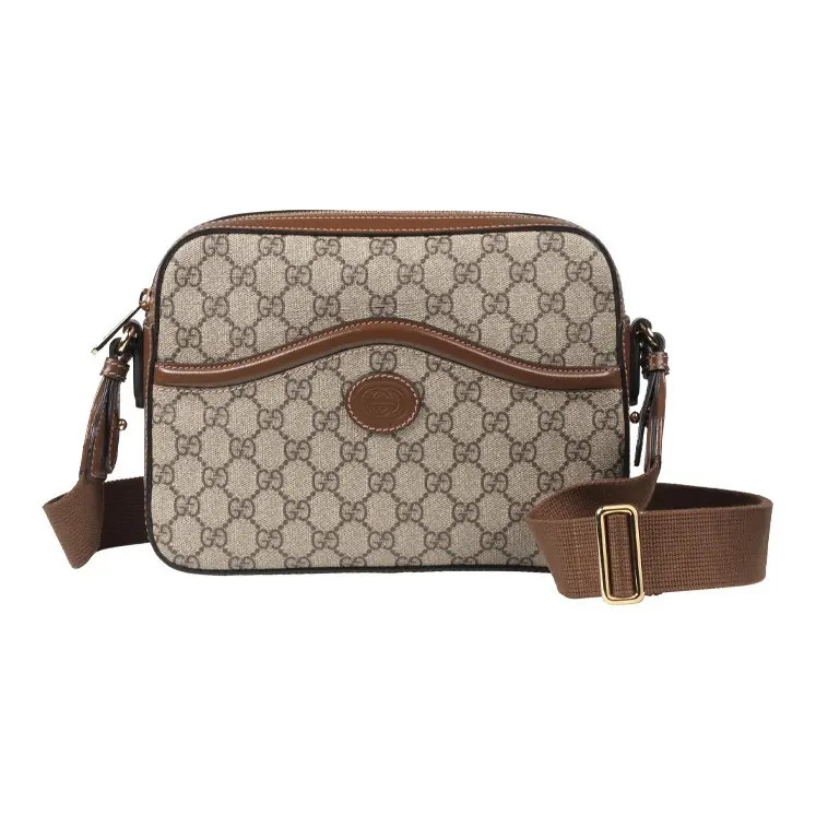 Gucci GG Collection Vintage Logo Mailman Bag Crossbody Bag Unisex 10×2.3×7.8 in