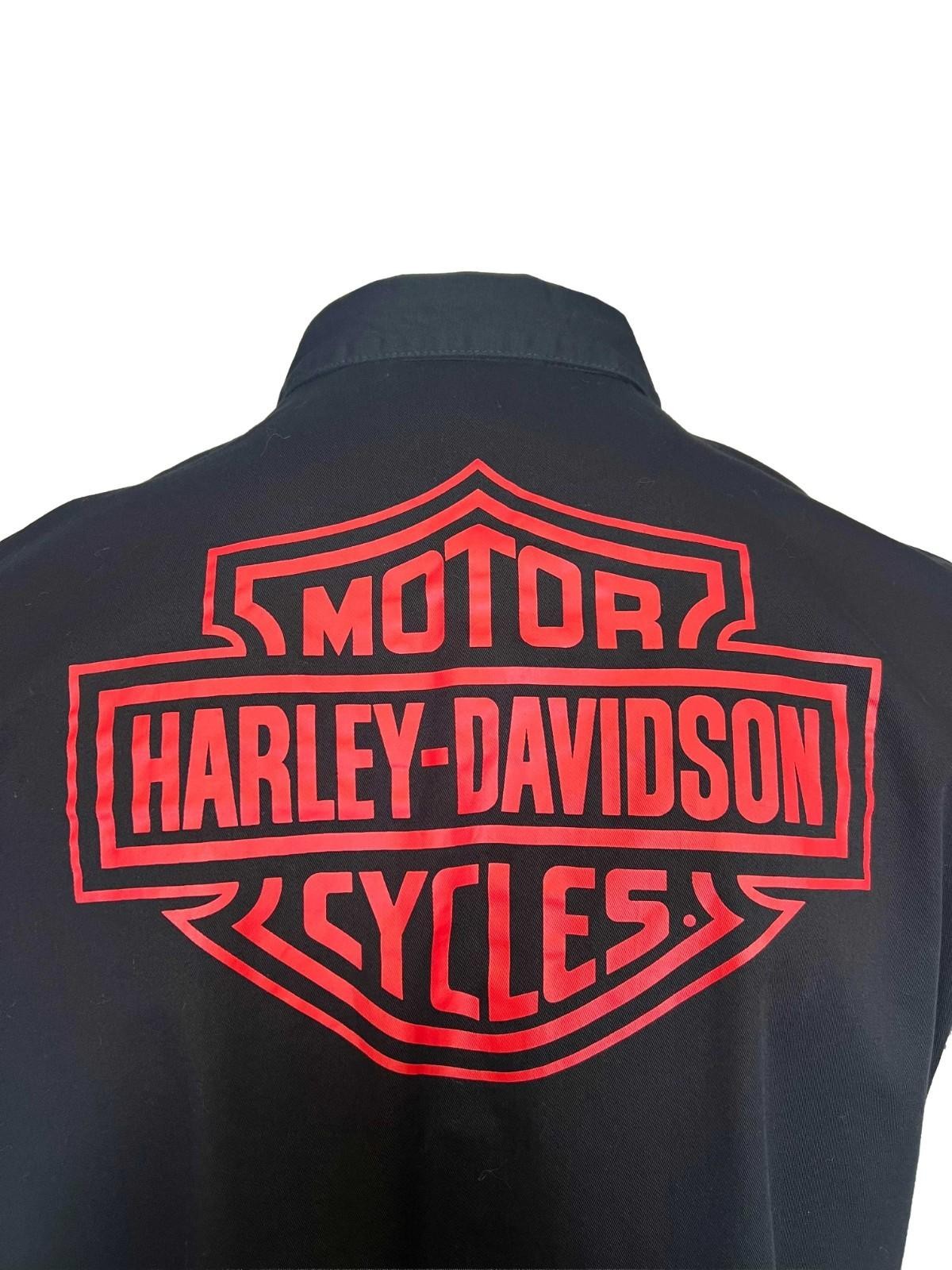 Harley-Davidson Men’s Black Vest Logo Patch Sleeveless Shirt (S67)