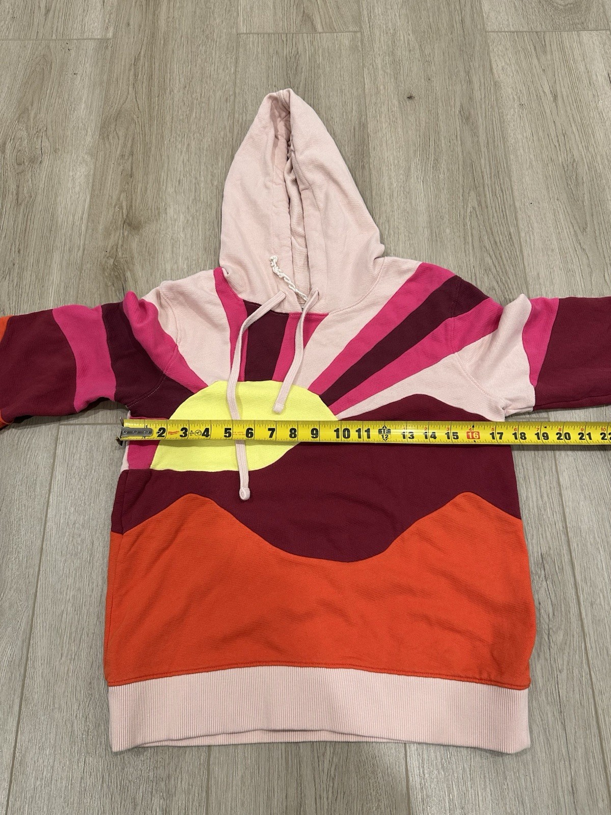 Faherty Soleil Hoodie Sunrise Sunset Graphic Pullover Sorbet Sahara Sun Sz XS