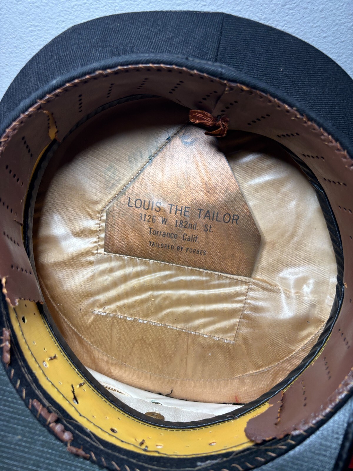 22.75″ Circumference, Vintage Collector Los Angeles Fireman Department Hat Cap