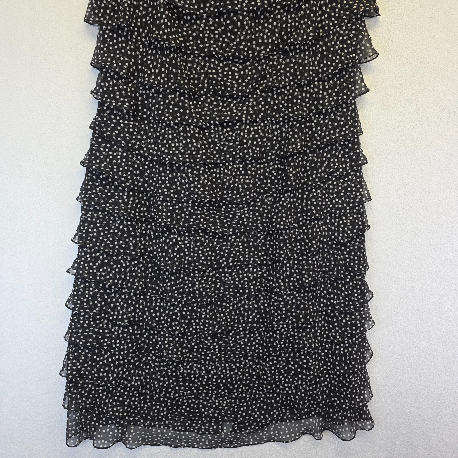 Talbots Silk Slip Dress Womens 14 Tiered Ruffle Whimsigoth Y2K 90s Glam Cocktail
