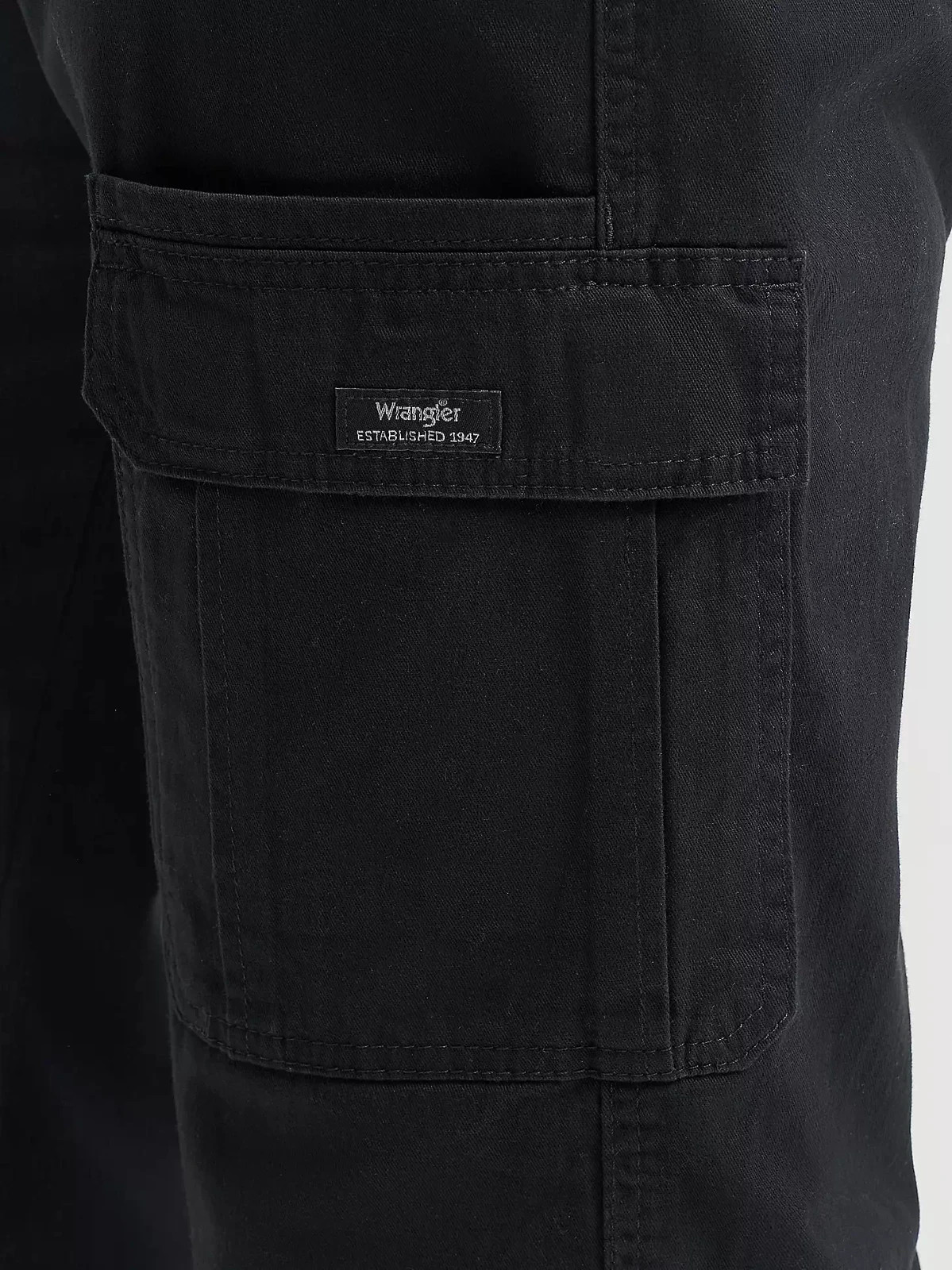 Wrangler Cargo Pants Men’s New BLACK Relaxed Fit Stretch Straight Leg ALL SIZES