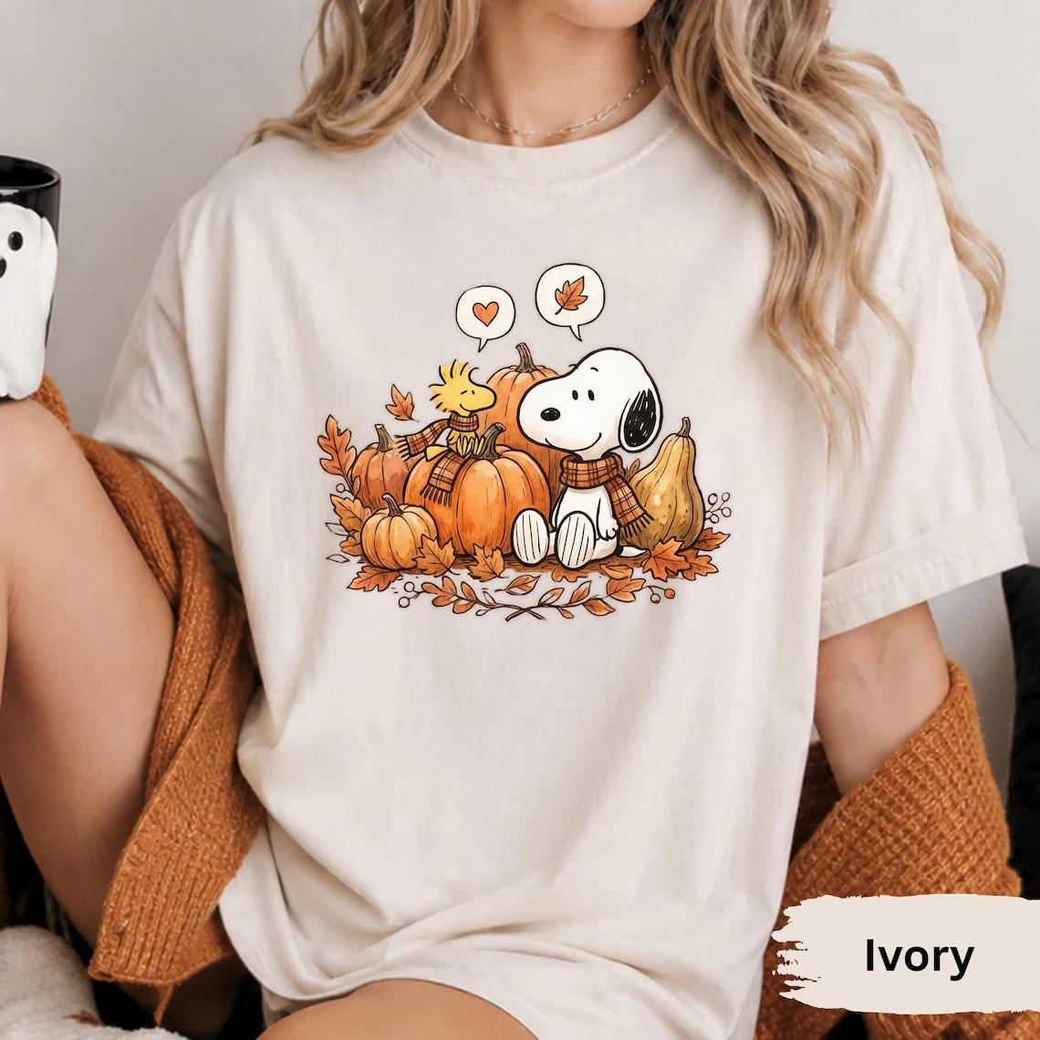Beagle Dog Fall Shirt, Cozy Autumn Tee, Vintage Cartoon Dog Shirt, Cute Fall Gra