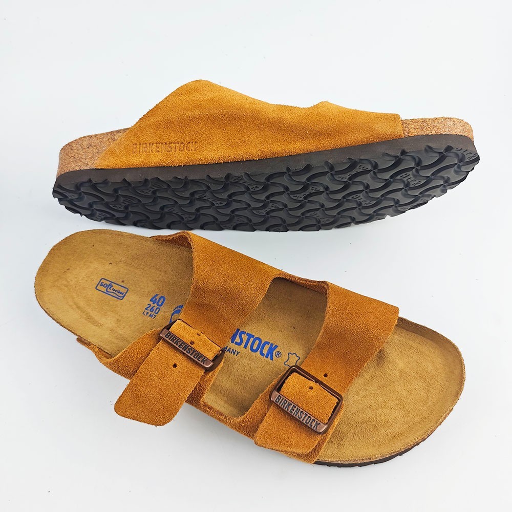 Birkenstock Arizona Mink Suede Leather Unisex Sandals Size EU 37-45