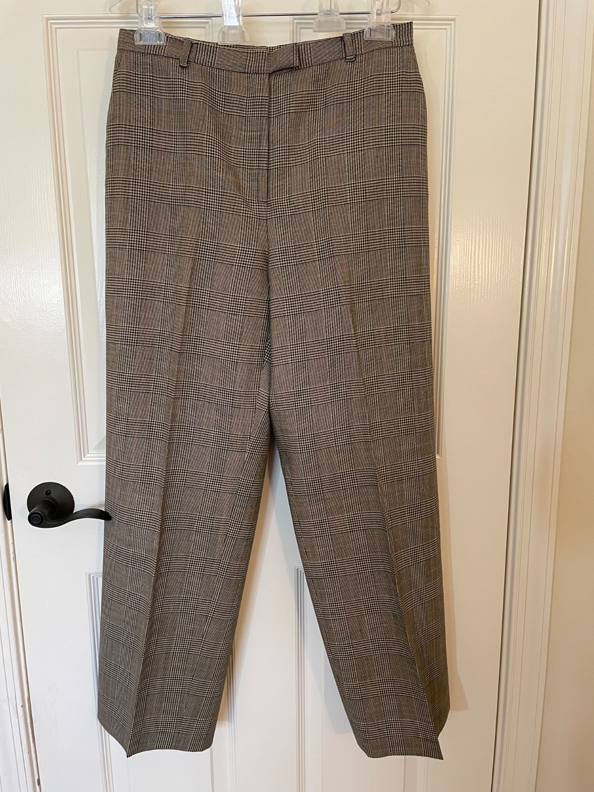 Ann Taylor Wool Dress Pants Career Plaid fully lined 10P Work Office Classic
