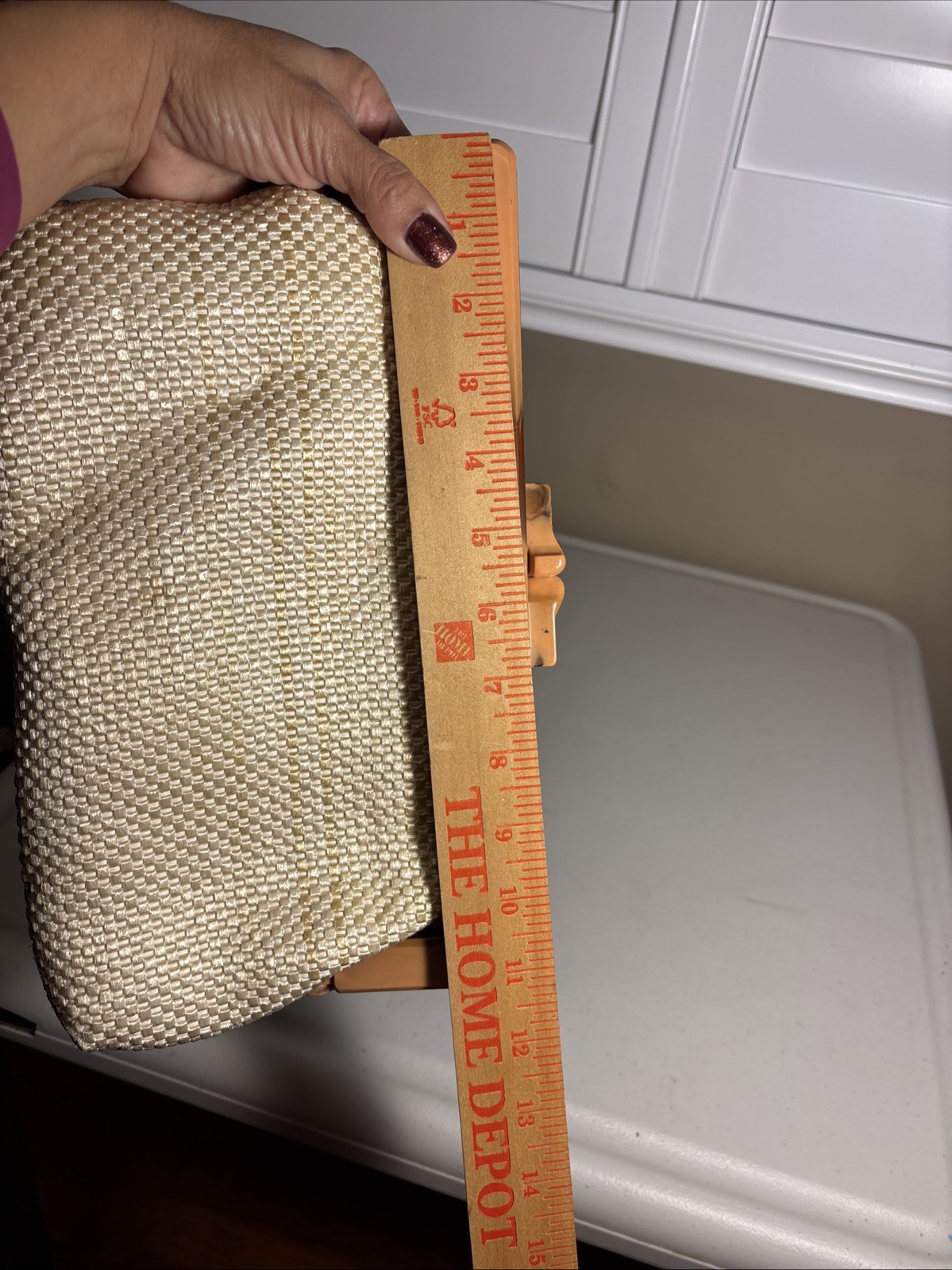 Classy vintage woven clutch 11.4” Made In Hong Kong