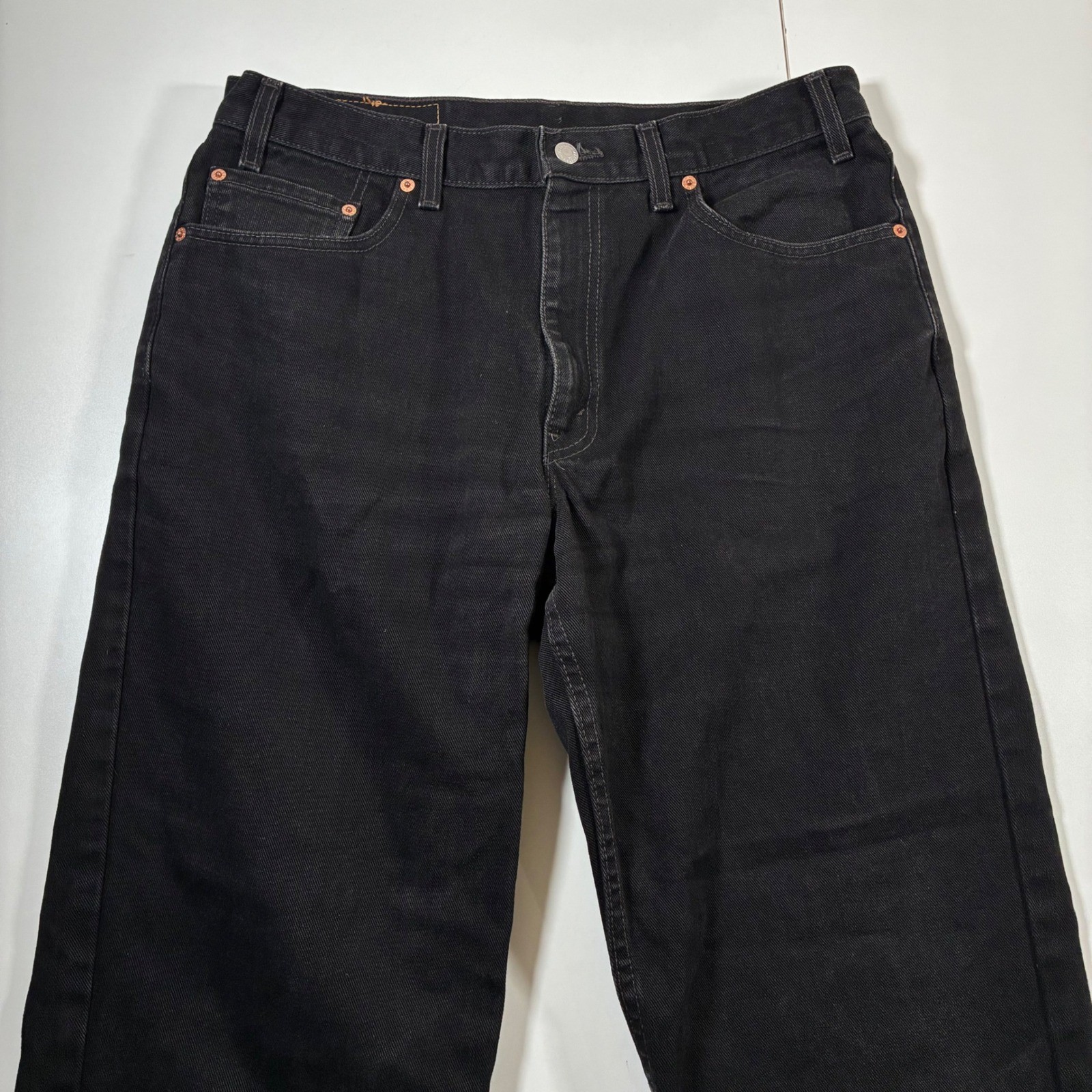Vintage 2001 Levi’s 550 Relaxed Jeans 34×32 Black Made in USA Y2K (Tag 36×32)