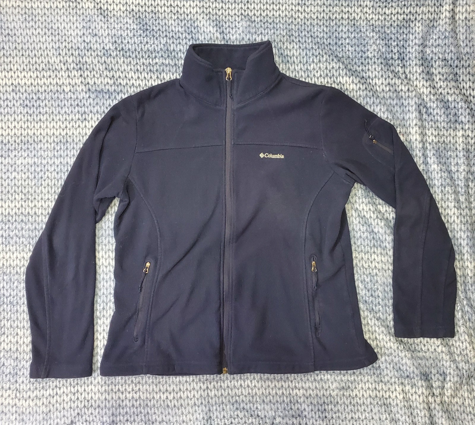 COLUMBIA FAST TREK™ II Navy Blue FLEECE JACKET FULL ZIP #1465351 WOMEN’S XL
