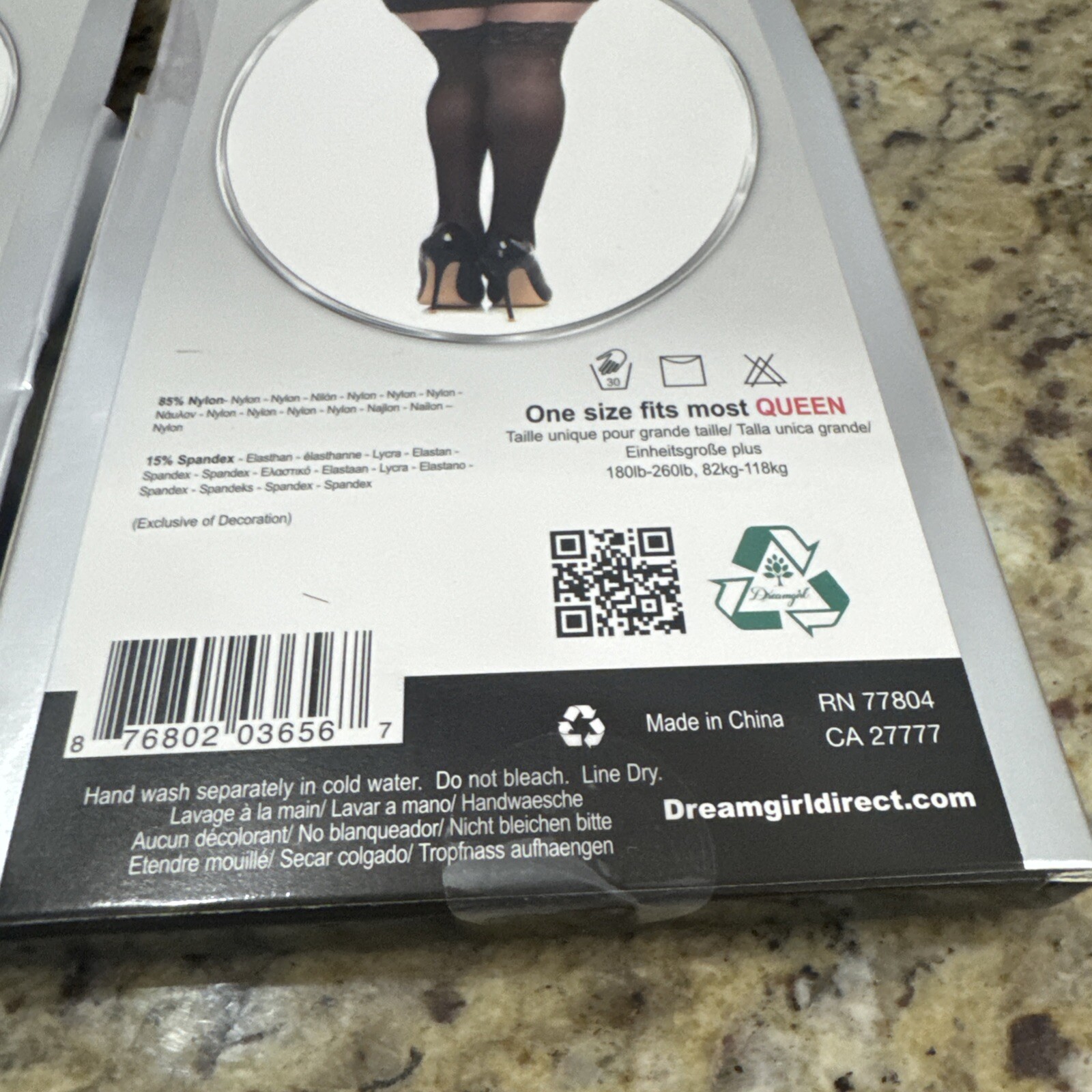 Dreamgirl (2) Thigh High – Queen – 0005X Black Cosplay Halloween Brand New.