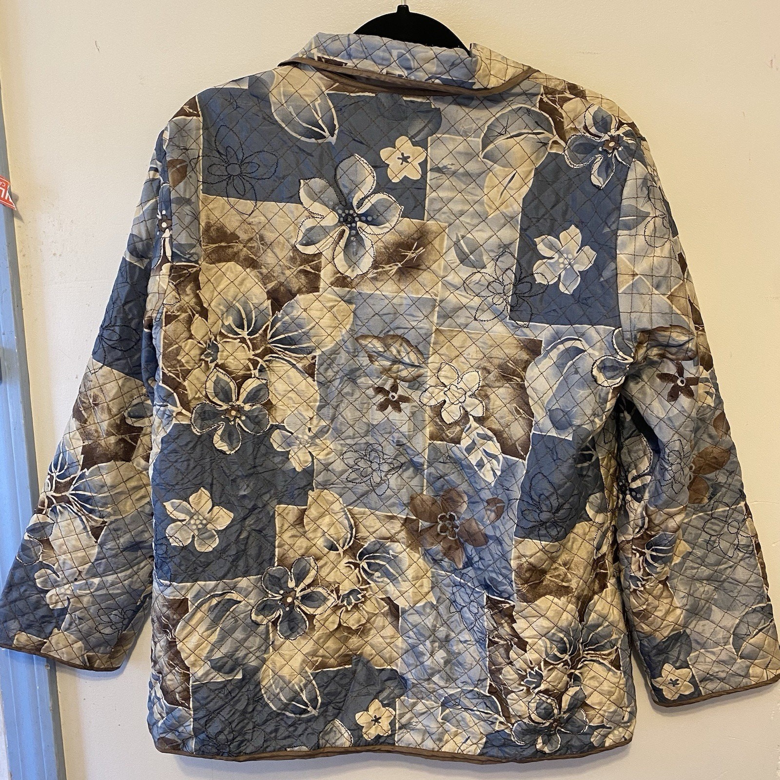 AlfredDunner Silk Patchwork Floral Multicolor Button Quilted Grannycore Jacket10