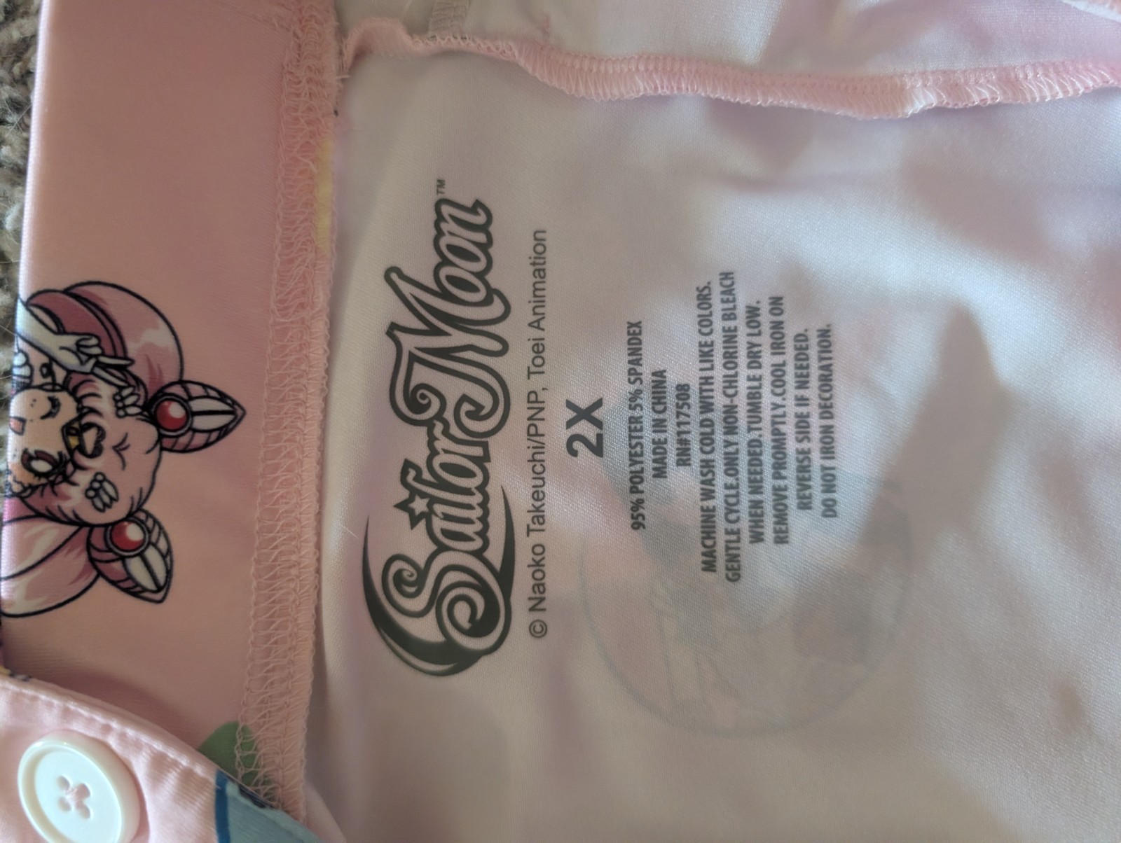 NWT – Hot Topic Pink Sailor Moon Symbols Suspender Skirt 2X