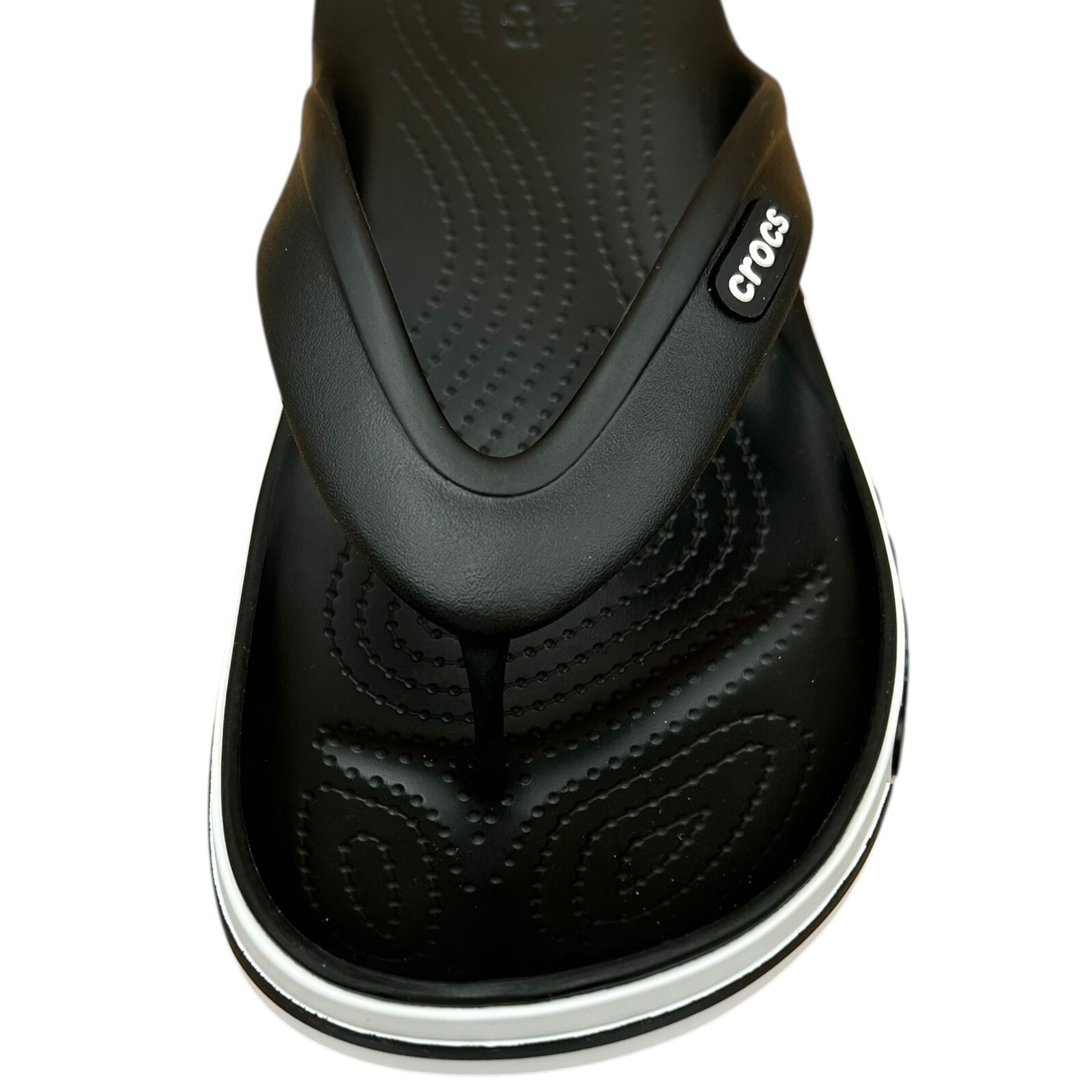 Crocs Mens Bayaband Flip Flop Sandal Size 10-11 Black Water Friendly Lightweight