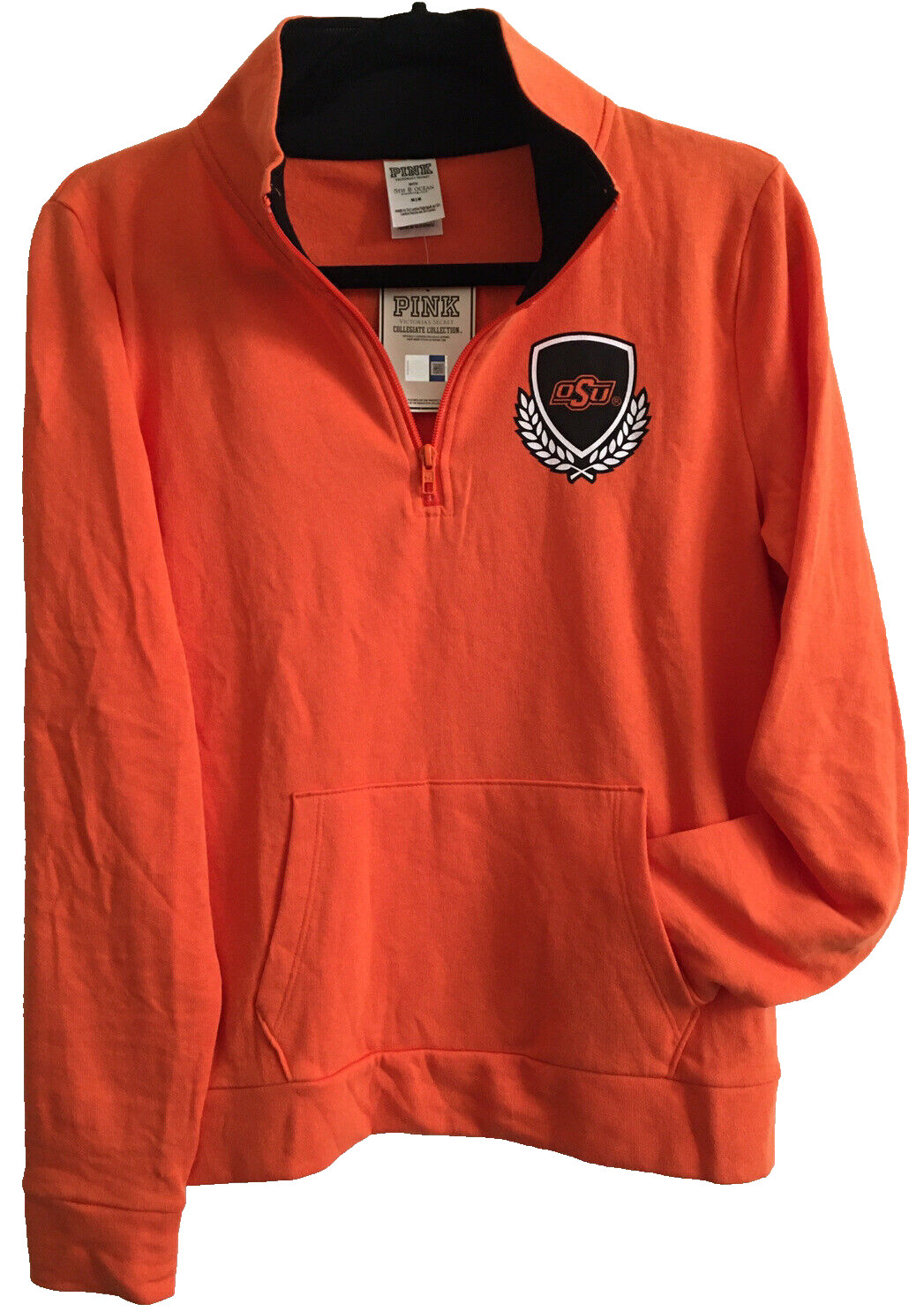 Victoria’s Secret PINK College Sweatshirt OSU COWBOYS Oklahoma Bling Size M NWT