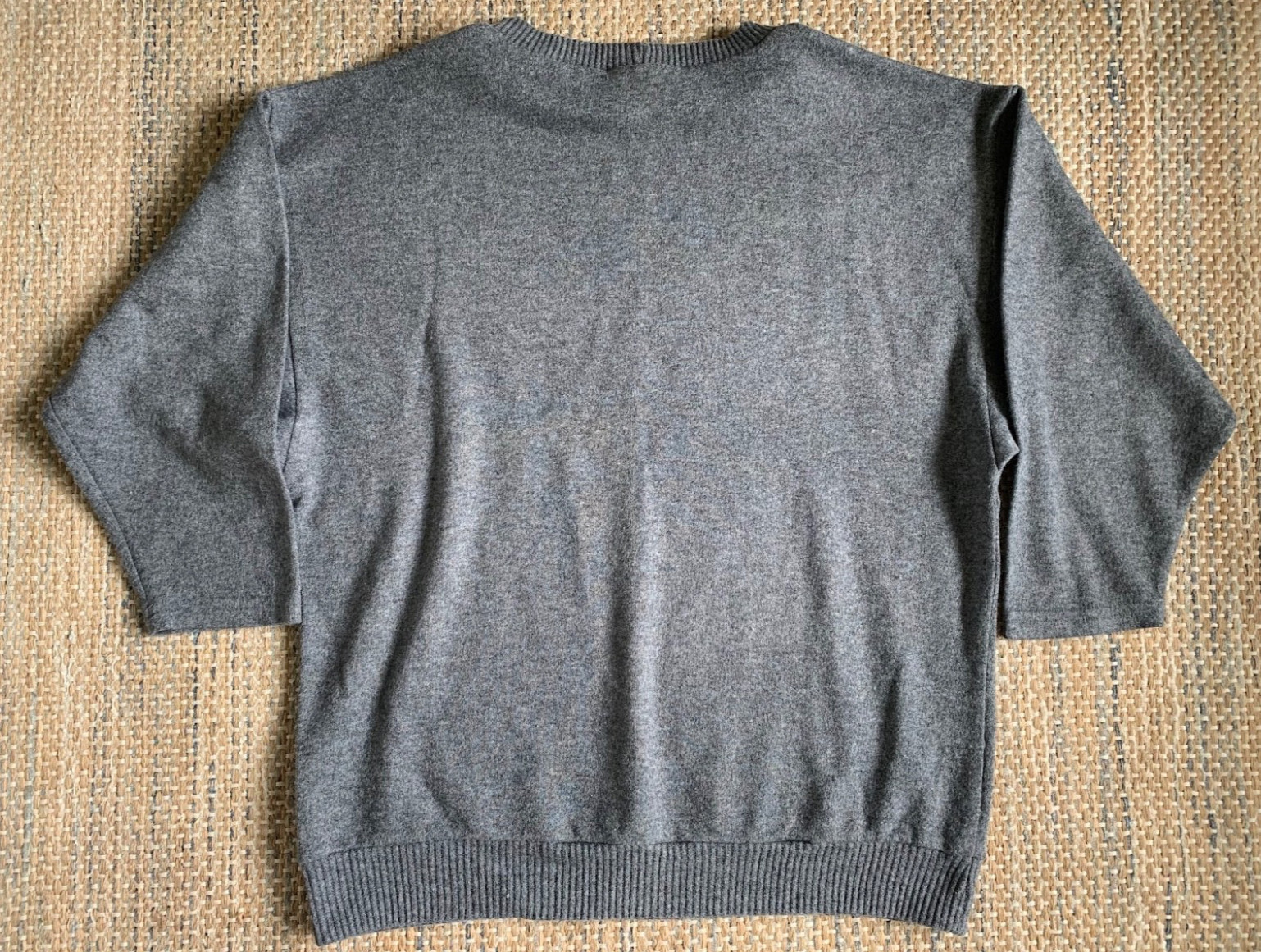 VTG Rebecca Stessens Sml Mid-Elbow 80s Workout Pullover Gray Sweater Made in USA
