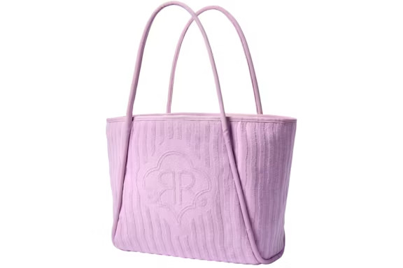Roller Rabbit Striped Large Terry Beach Tote Lavender Bag