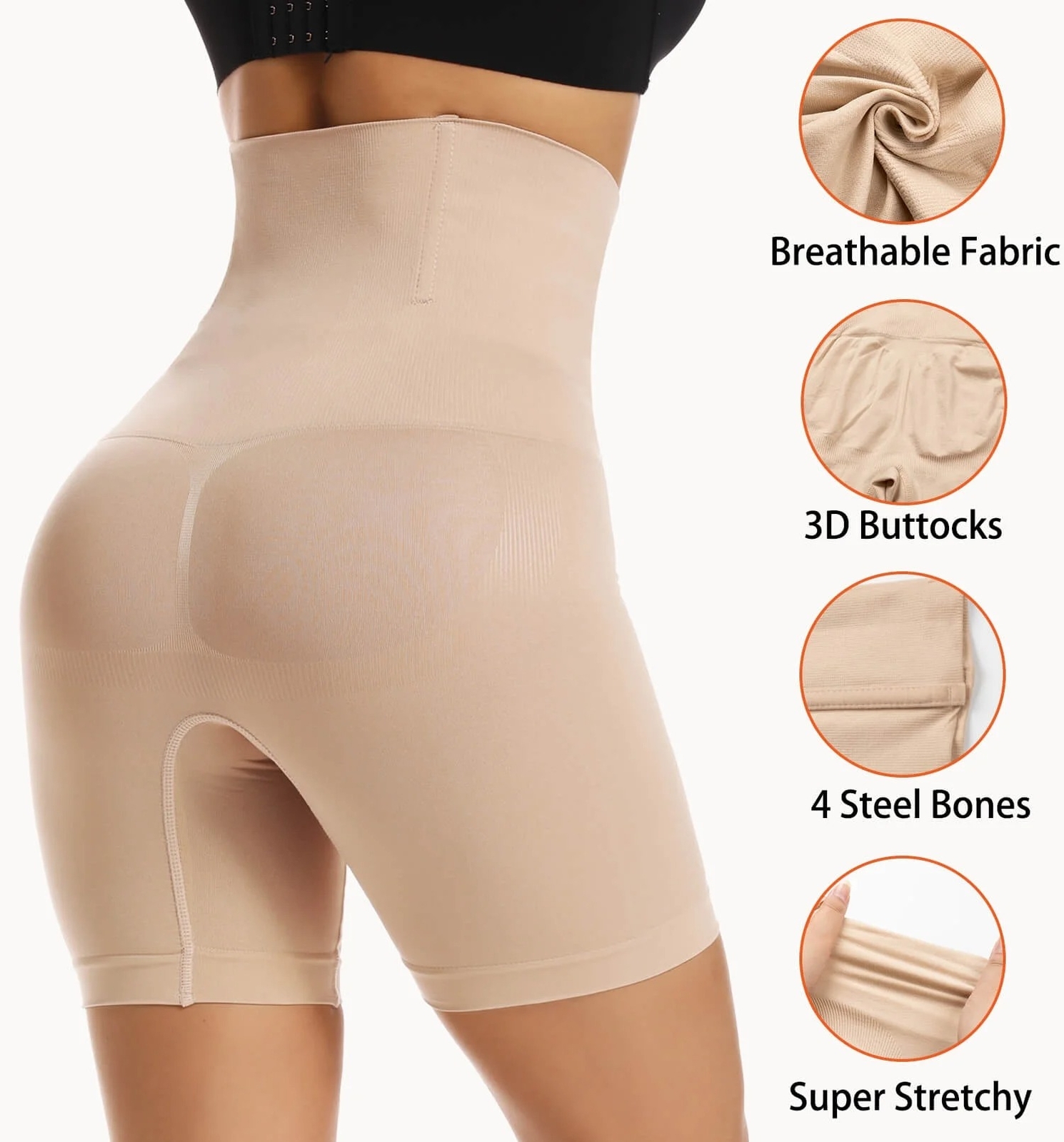 2 Pack Women Slim Tummy Control Shapewear Shorts Body Shaper High Waist Pants US