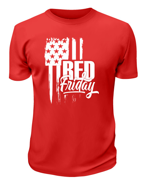 RED Friday Remember Everyone Deployed Military Support T-Shirt (S-2XL)