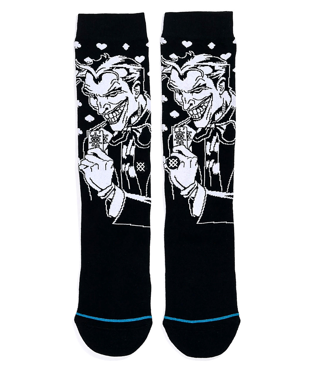 Stance Men Black Crew Cotton Cushion DC Comics Batman The Joker Socks Sz L 9-13