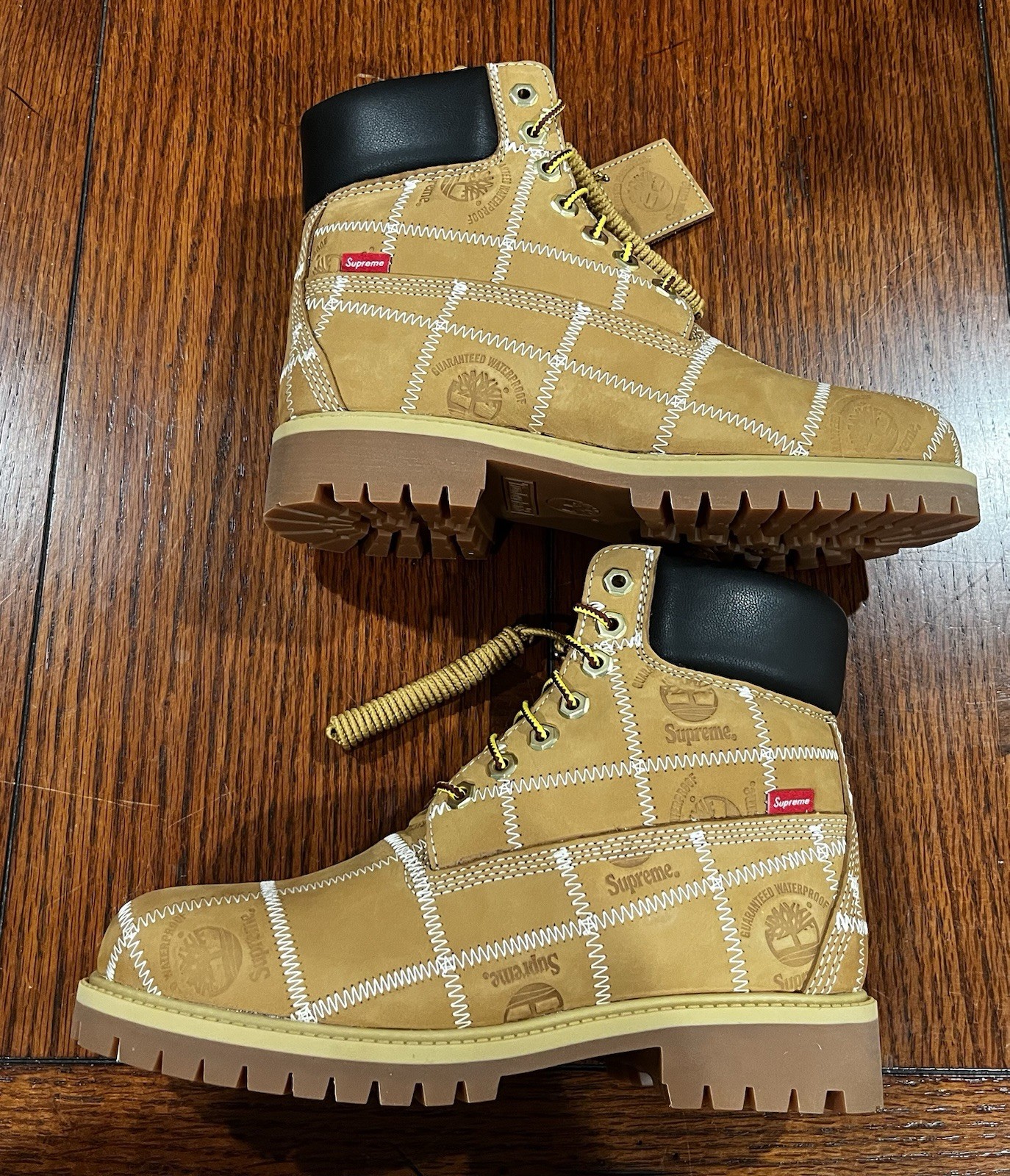 Supreme x Timberland Patchwork 6″ Premium Waterproof Boot – Wheat Size 6.5