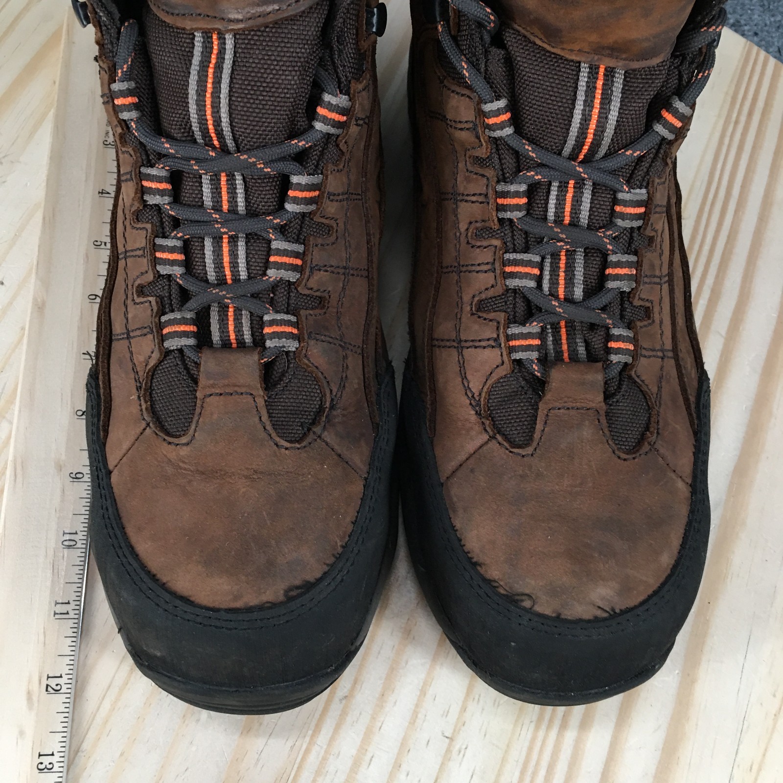Gravel Gear Work Boots Men 10.5 M Waterproof Hiking Steel Toe Ankle Top BrownGra