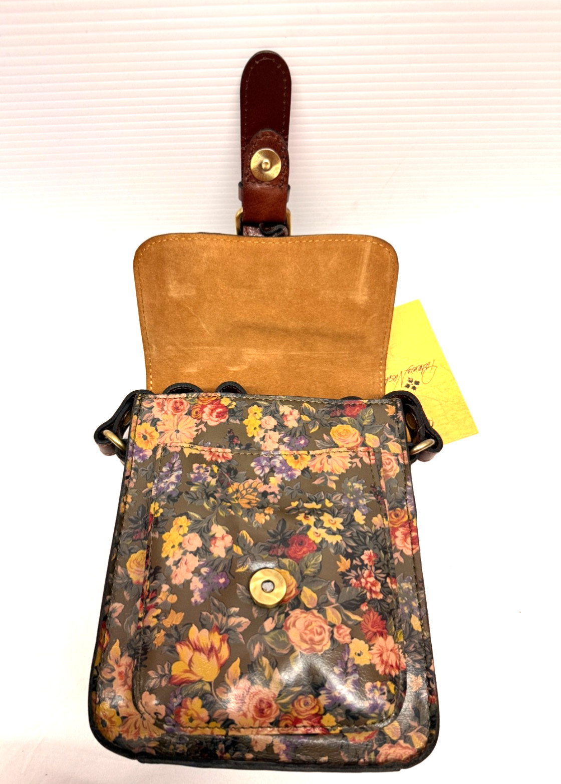 PATRICIA NASH CASCINA Leather Adjustable Crossbody ENGLISH COUNTRY GARDEN NEW