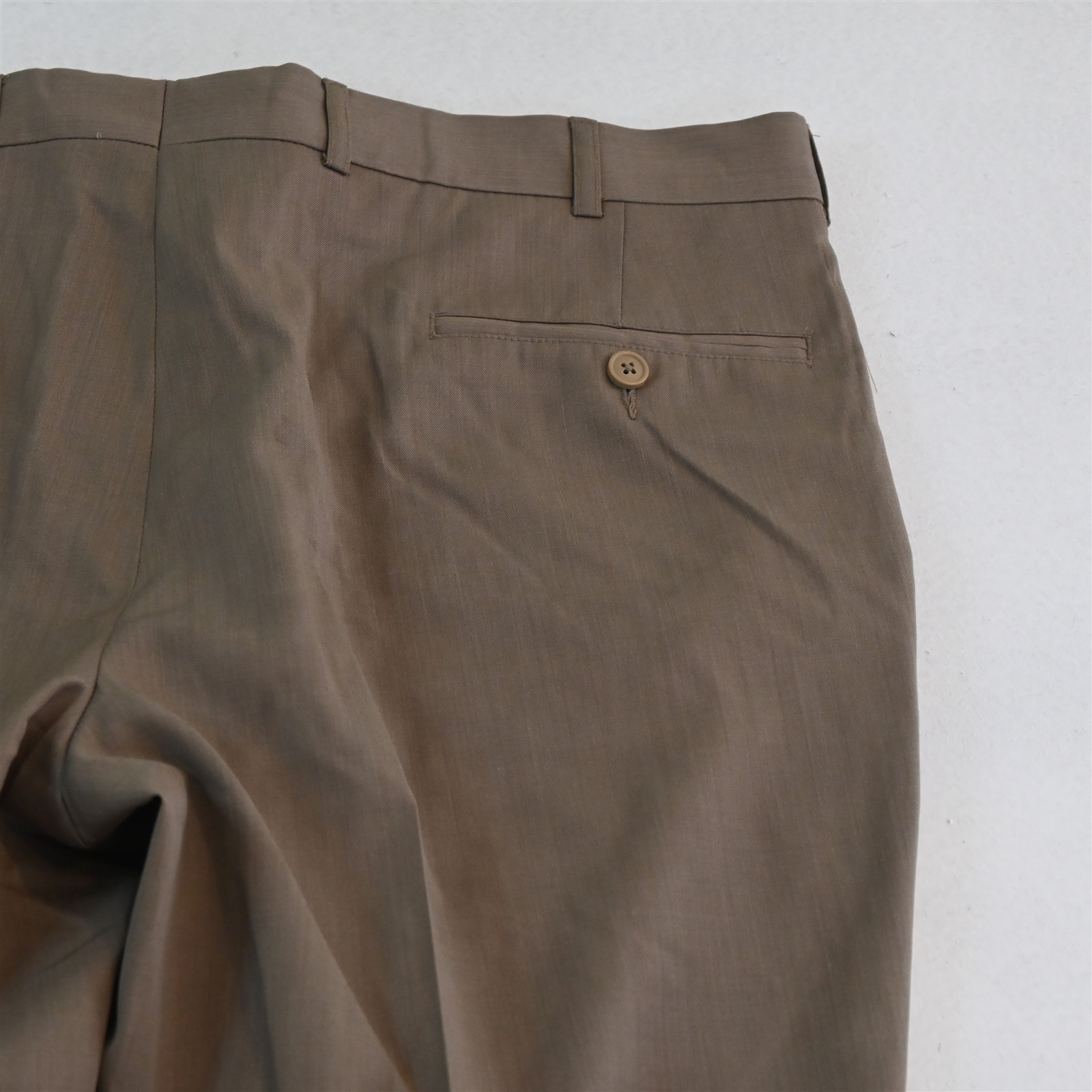 Jos A Bank 36×30 Tan Brown 100% Wool Tailored Fit Traveler Dress Mens Pants