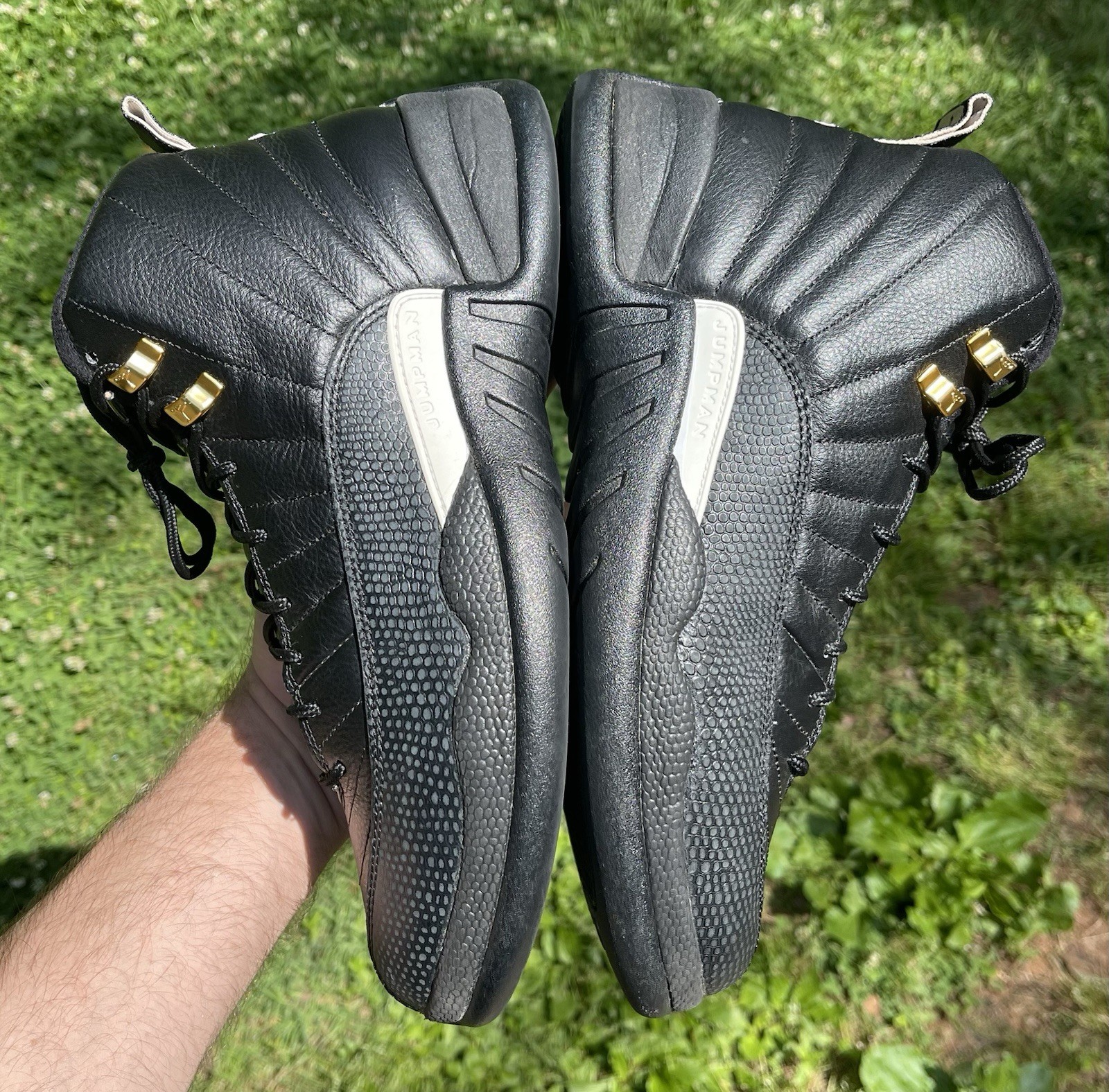Size 10 – Air Jordan 12 Retro The Master Playoff Taxi Alternate Black White Gold