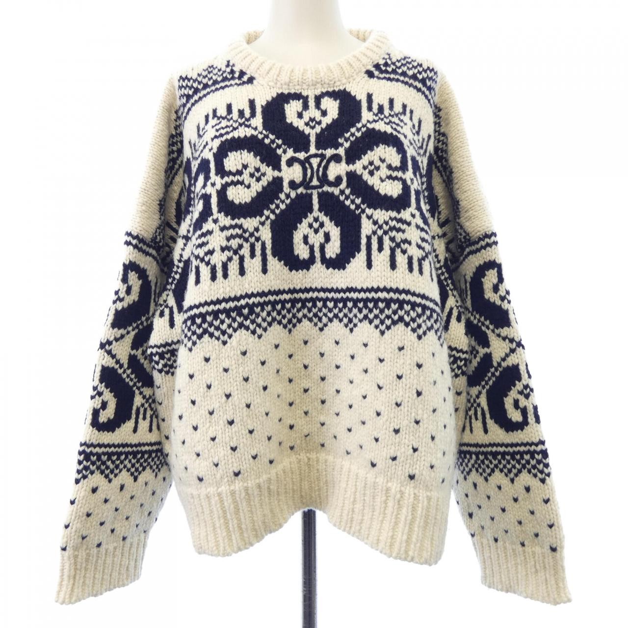 Authentic Celine CELINE 2ADLR888Z Knit #230-000-484-9901