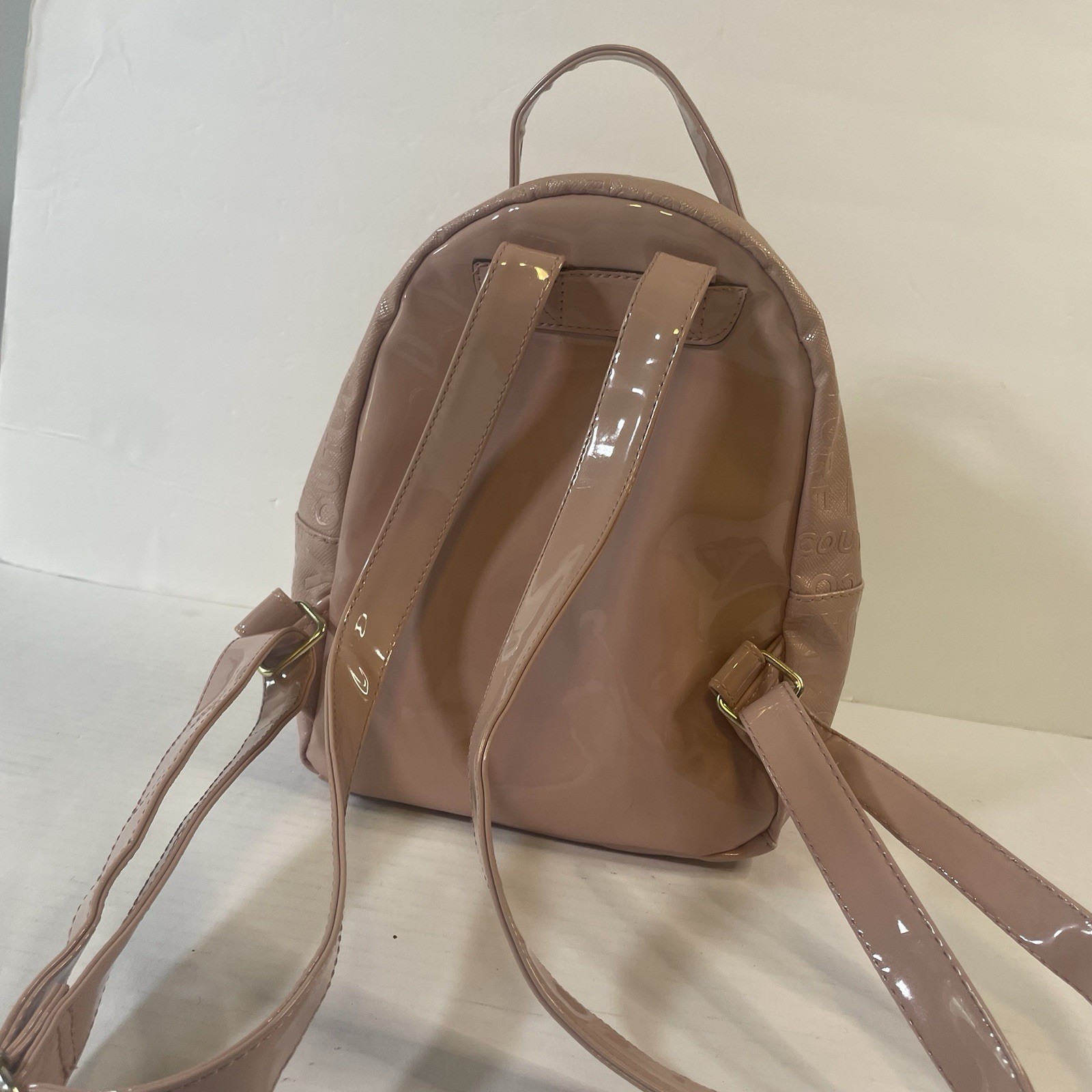 Juicy Couture Blush Pink Mini Backpack Purse 100% Polyurethane