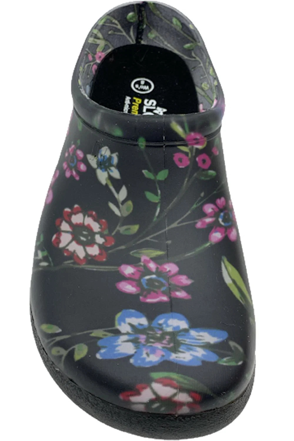 Sloggers Waterproof Ditsy Floral Garden Clog w/ Comfort Insole Black