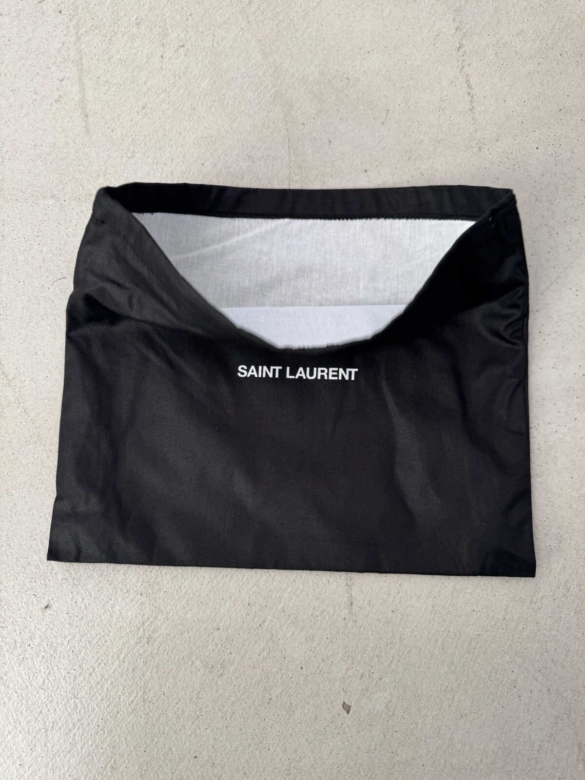 Saint Laurent Black Cloth Lined Dust Bag 14″x11.5″ Designer Drawstring