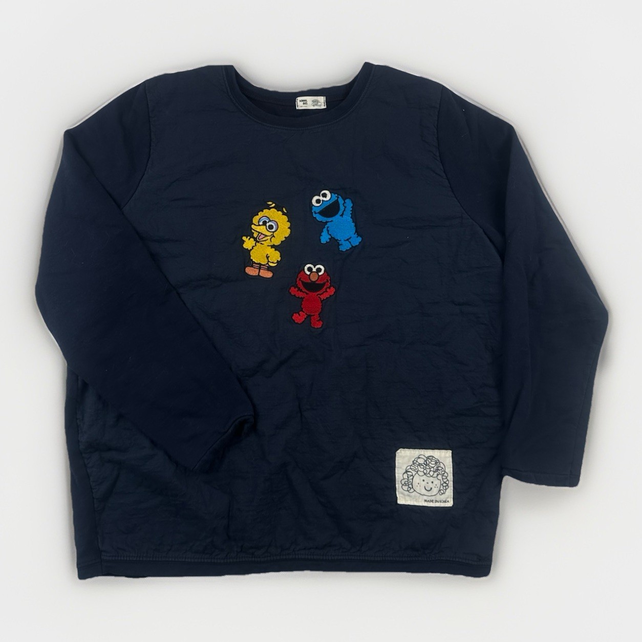 Vintage School Bus Sesame Street Elmo Big Bird Cookie Monster Pullover Top