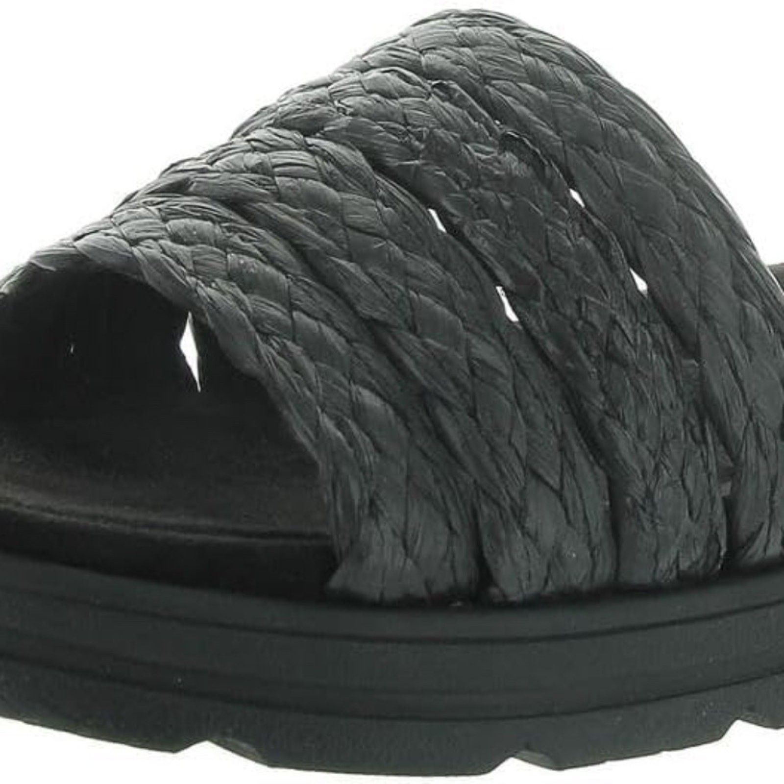 Easy Spirit Slides Sandals 7.5 M Raffia Cushioned Insole Flats Shoes Salma 2 NIB