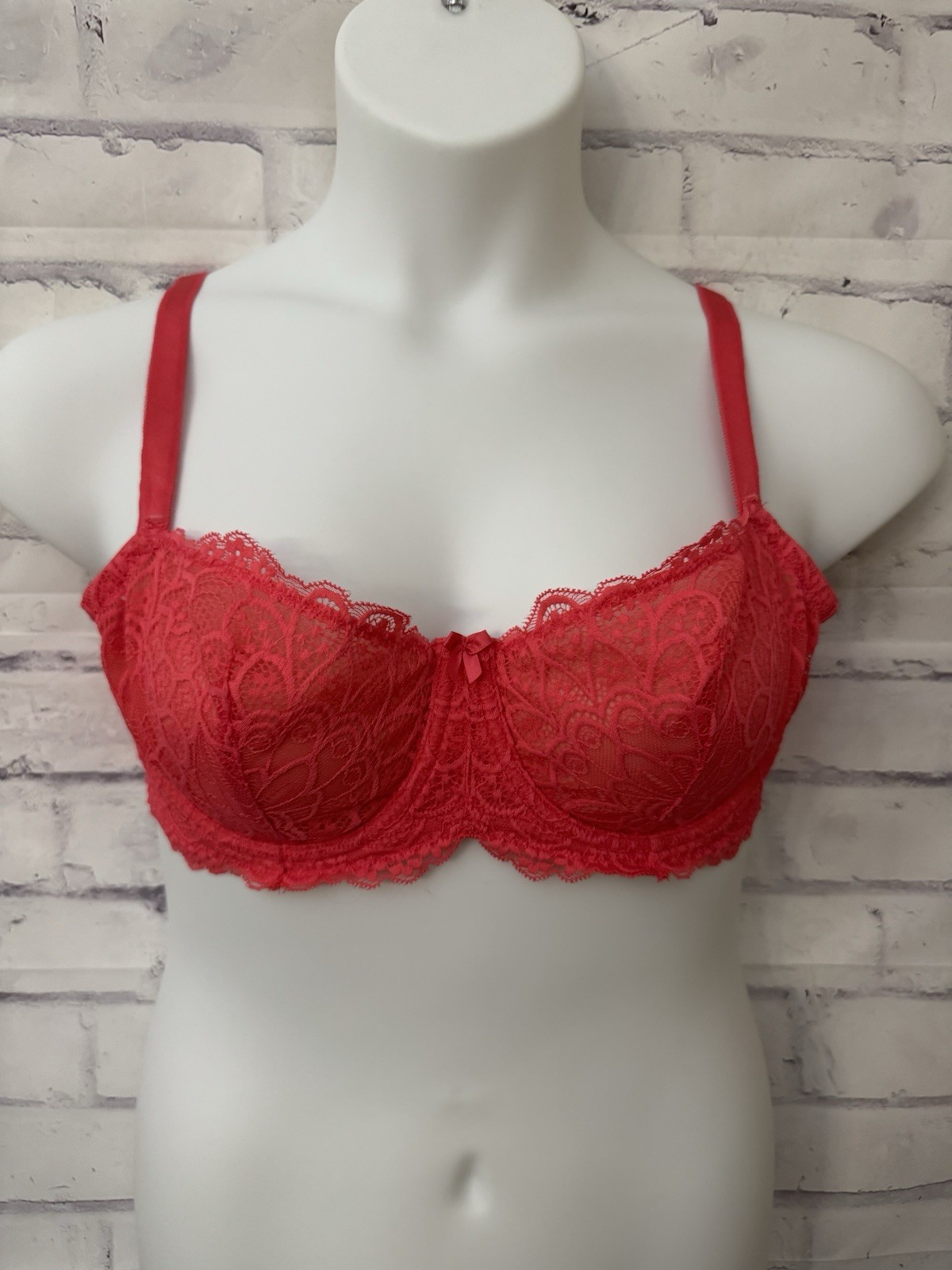 Torrid Curve Bra 38C Peacock Lace Balconette Lace Underwire Unlined Sexy