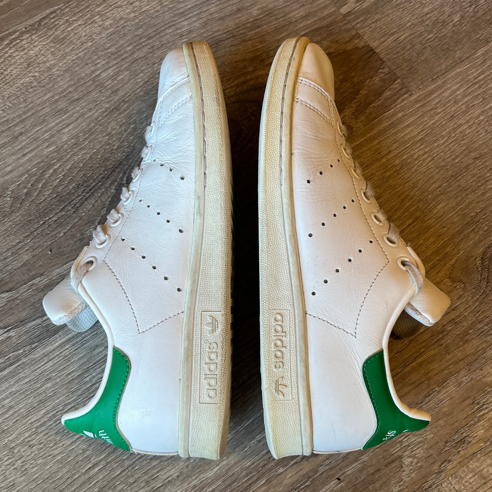 Adidas Stan Smith Retro Tennis Shoes White Green Label Womens 7 Mens 6 EU 38 2/3