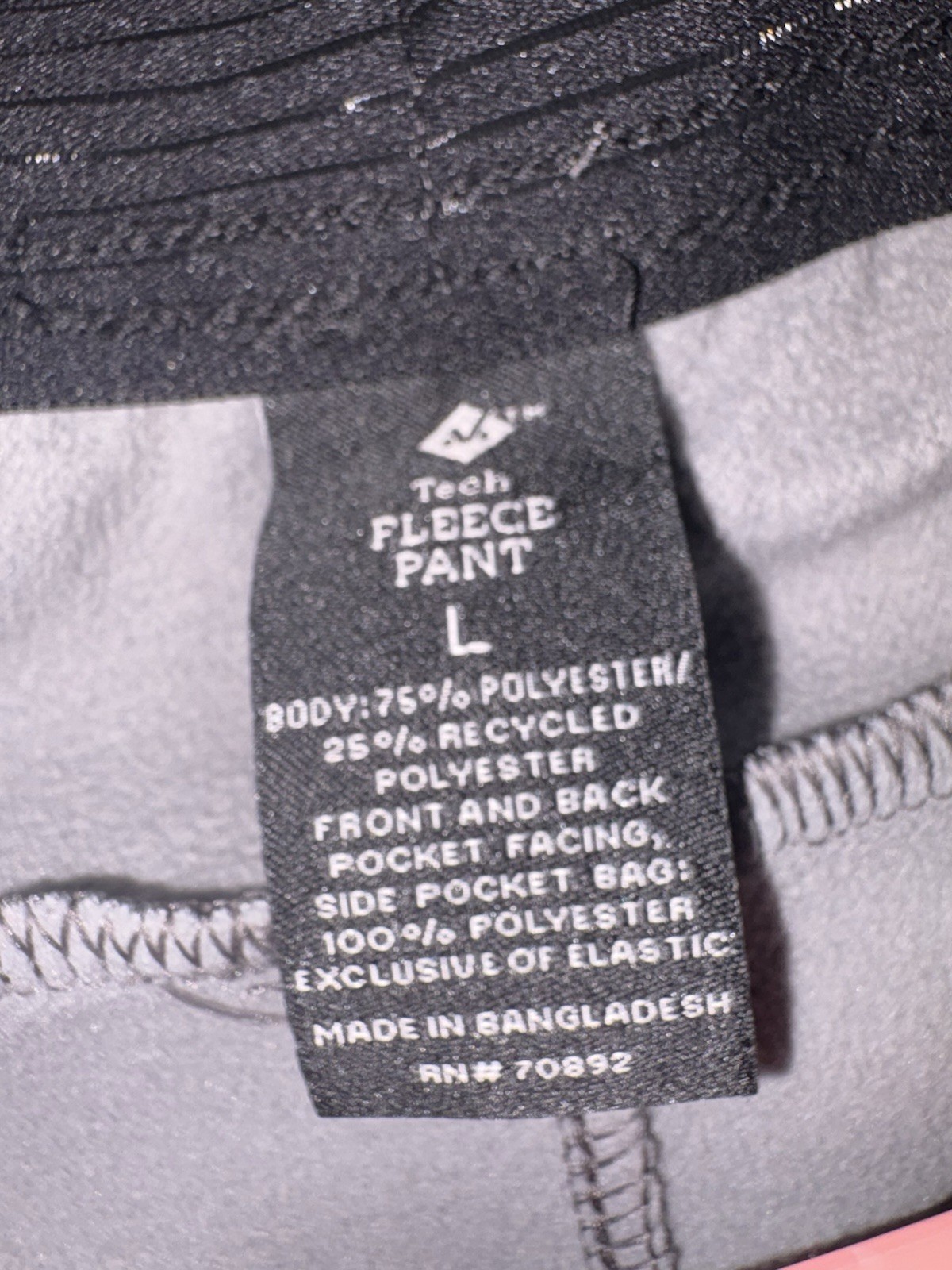 Heathered Gray Men’s Tech Fleece Sweatpants Size L Regular w/ Pockets